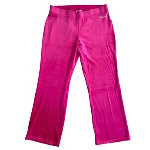 Juicy Couture Pink Velour Tracksuit Stretch Sweatpants Jeweled Pants XXL 2XL
